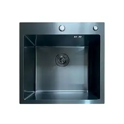 Кухонна мийка з нержавіючої сталі Mixxus MH5050 Micro Decor Black MI8215, Чорний матовий