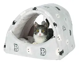 Лежак-печера для котів Trixie Cave Mimi сірий 42x35x35 см TX-36847 - мініатюра 2
