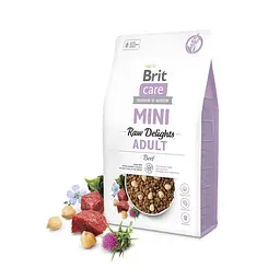 Сухий корм для собак малих порід Brit Care Mini Raw Delights Beef яловичина 2 кг - мініатюра 3