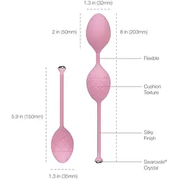 Розкішні вагінальні кульки Pillow Talk - Frisky Pink - мініатюра 8