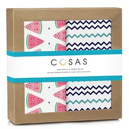 Пелюшки багаторазові Cosas дитячі Watermelon CS2 2 шт., 80х100 см, бірюзові