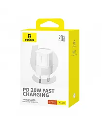 Мережевий зарядний пристрій Baseus GaN5S Fast Charger 1C 20 W EU P10162503213-00 Білий - мініатюра 2