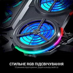 Охолоджувальна підставка для ноутбука GamePro Black (CP770) - мініатюра 8