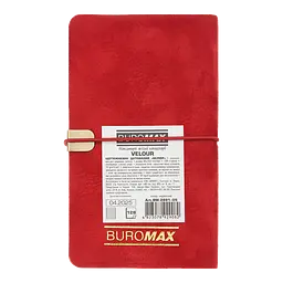 Щотижневик датований Buromax Velour 2026 85 x 153 мм штучна шкіра червоний (BM.2891-05) - мініатюра 3