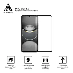 Захисне скло на TECNO Spark 30 Pro 4G (KL7) з олеофобним покриттям, Pro, повне проклеювання, антистатичний і пиловідштовхуючий шар, 9H, самоклеючеся, 2.5D, на весь екран, антистатичний клей, ArmorStandart (ARM83308) - мініатюра 2
