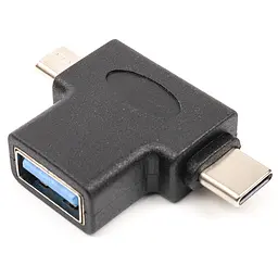 Перехідник PowerPlant USB 3.0 Type-C, XiaomicroUSB (M) - USB 3.0 OTG AF