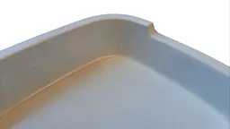 Туалет для котів білий 37x27x6 см 6215 - мініатюра 2