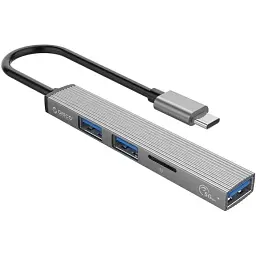 USB-хаб Orico AH-12F-GY-BP USB Type-C 3-в-1 (CA913541)