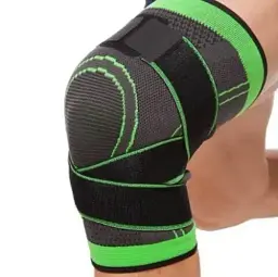 Бандаж для колінного суглоба No Brand Knee Support XXL Сіро-зелений (14980-hbr) - мініатюра 9