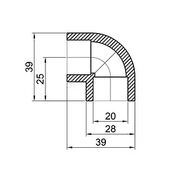 Кутник PPR Thermo Alliance 20, 90° DSE001 - мініатюра 1