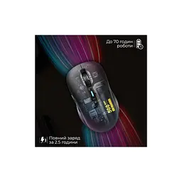 Мишка Promate Samo Wireless/Bluetooth Black (samo.black) - мініатюра 7