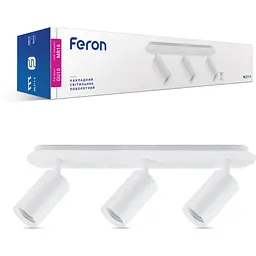 Світильник накладний Feron ML311-3 MR16/GU10 білий круг потрійний поворотний (40105)