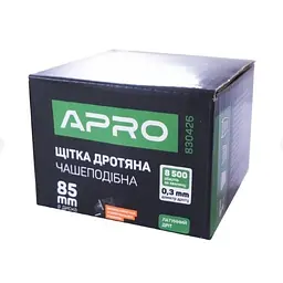 Щітка чаша для болгарки Apro латунний дріт 85 мм 30412 - мініатюра 6