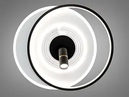 Сучасна LED-люстра Diasha 5531WH+BK dimmer білий + чорний, 64 Вт, з пультом і димером, 47 см - мініатюра 5