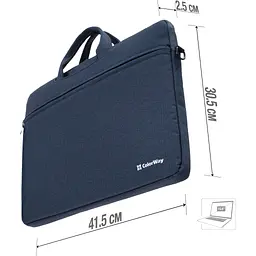 Сумка для ноутбука ColorWay 15.6" Casual Navy (CW-LBC156-NV) - мініатюра 5