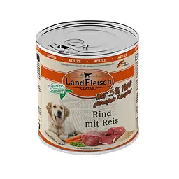 Консерви для собак LandFleisch Adult Dog mit Rind und Reis (яловичина, рис) 800 г