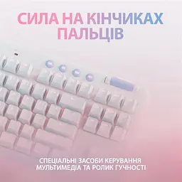 Клавіатура бездротова Logitech G715 Linear White (920-010692) - мініатюра 4
