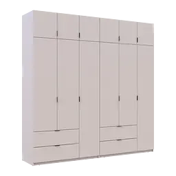 Розпашна Шафа для одягу Doros Лукас Кашемір 3+3 ДСП 240х50х240 (42005108) - мініатюра 6
