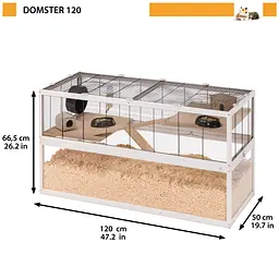 Клітка Ferplast Domster 120 для хом'яків та мишей, дерев'яна