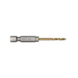 Свердло по металу RedHEX SHOCKWAVE HSS-TiN MILWAUKEE, діаметр 2,5х62х19мм, (10шт), пластикова коробка - мініатюра 2
