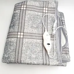 Електропростирадло електро грілка електричне простирадло ковдра electric blanket150*160 см 120 Вт картата сіра