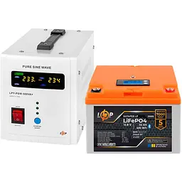 Джерело безперебійного живлення [ДБЖ] LogicPower UPS В500 + LiFePO4 410Wh [37437] [126877] - мініатюра 2