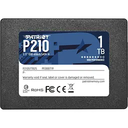 Накопичувач SSD Patriot P210 2.5" SATAIII 3D TLC 1TB (P210S1TB25)