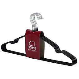 Плічка Idea Home Металеві в силіконі Чорні 40.5 х 21 х 0.3 см 8 шт. (6722137)