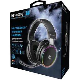 Ігрова гарнітура Sandberg HeroBlaster Bluetooth Led Headset Black - мініатюра 5