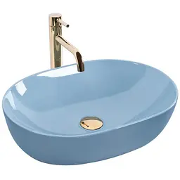 Умивальник Rea Lisa blue shiny накладний REA-U6620, Синий