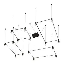 Люстра Brille лофт підвісна LED 80W WW BK (BL-838S/4)