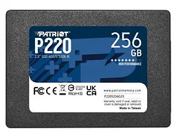 Твердотільний SSD накопичувач 256Gb, Patriot P220, SATA3, 2.5, 3D TLC, 550/490 МБ/с (P220S256G25)