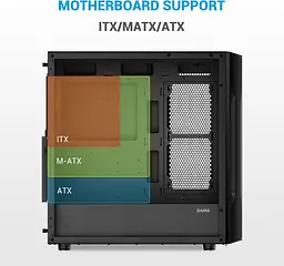 Корпус SAMA S40E без БЖ (S40E-BKAP00X1-RU) Black - мініатюра 8