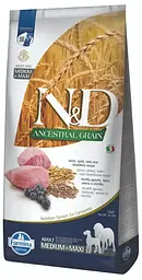 Сухий корм Farmina N&D Low Grain LAMB & BLUEBERRY ADULT MEDIUM & MAXI для собак середніх та великих порід з ягням вівсом та чорницею 12 кг