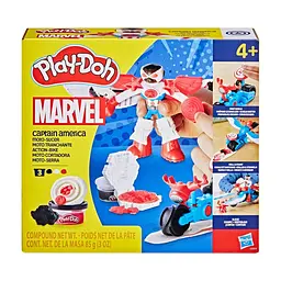 Набір для творчості Hasbro Play-Doh Marvel Капітан Америка з мотоциклом (G0555) - мініатюра 4