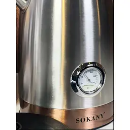 Електрочайник Sokany SK-1031 безшумний із нержавіючої сталі з термометром 1.7 л 2200 Вт - мініатюра 8