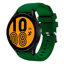 Ремінець для Samsung Galaxy Watch 6 - темно-зелений ширина кріплення 20мм силікон Watchbands Gear (WB43534543) - мініатюра 2