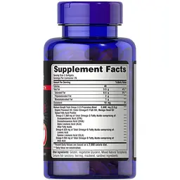 Омега 3-6-9 Puritan's Pride Omega 3-6-9 Fish Oil масло льону риби і бурачника 3600 мг 60 капсул (PTP-10154) - мініатюра 2