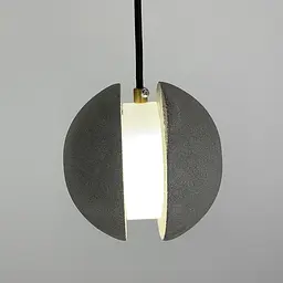 Підвіс MOON CONCRETE у вигляді розділеної сірої бетонної кулі Line.F MJ 169-140 GR - мініатюра 5