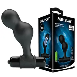 Анальна пробка чорна Mr.Play Silicone Vibrating від LyBaile