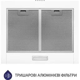 Витяжка купольна Minola HK 6614 WH 1000 LED - мініатюра 4