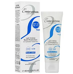 Мультизахисний зволожувальний крем Embryolisse Multi-Protection Milk-Cream SPF20 PA+++ 40 мл - мініатюра 2