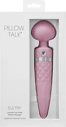 Вібромасажер 2в1 PILLOW TALK - Sultry Pink, класичний масажер і вібратор з ротацією, підігрів - мініатюра 13