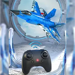 Літак на радіокеруванні SCHE HW39 F35 Fighter Blue - мініатюра 5