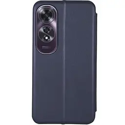 Шкіряний чохол-книжка Classy для Oppo A60 4G Темно-синій - мініатюра 2