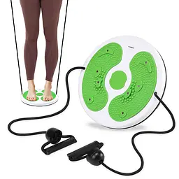 Диск здоров'я для талії Cornix Twisting Waist Disc з еспандерами White/Green XR-0446 - мініатюра 2