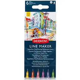 Набір лінерів Line Maker Colour 6 шт кольорові Derwent
