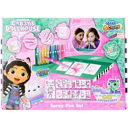 Набір спрей-ручок Gabby's Dollhouse Делюкс з трафаретами (GD23368)