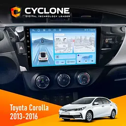 Штатна магнітола Toyota Corolla 2013-2016 Cyclone C10-012 4x64, DSP, 4G Cyclone (НФ-00007767)