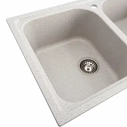 Кухонна мийка Platinum 7950 Equatoria гранітна глянцева з кріпленням 79x50 см топаз (000035798) - мініатюра 3